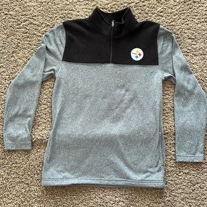 Boys Steelers quarter zip fleece